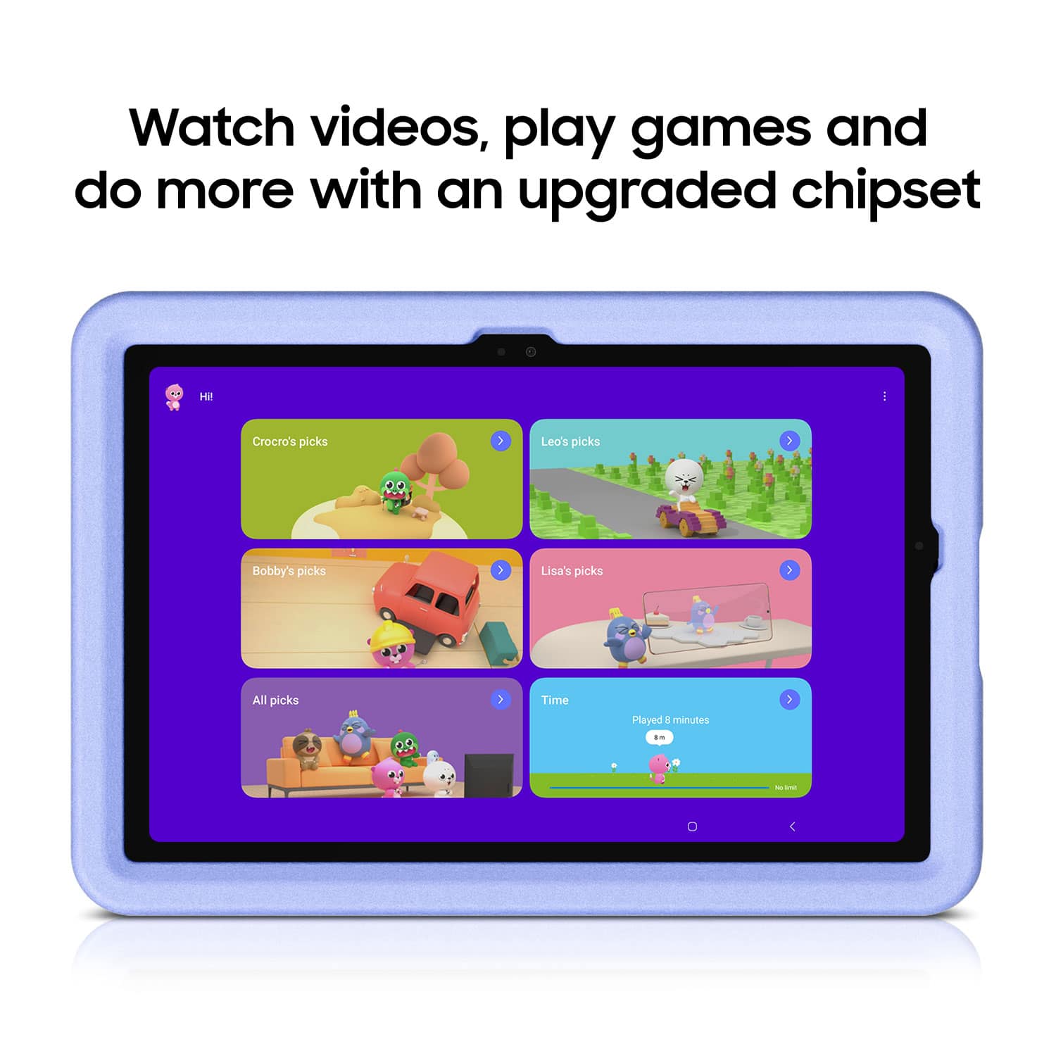 Watch videos, play games, and do more with an upgraded chipset.