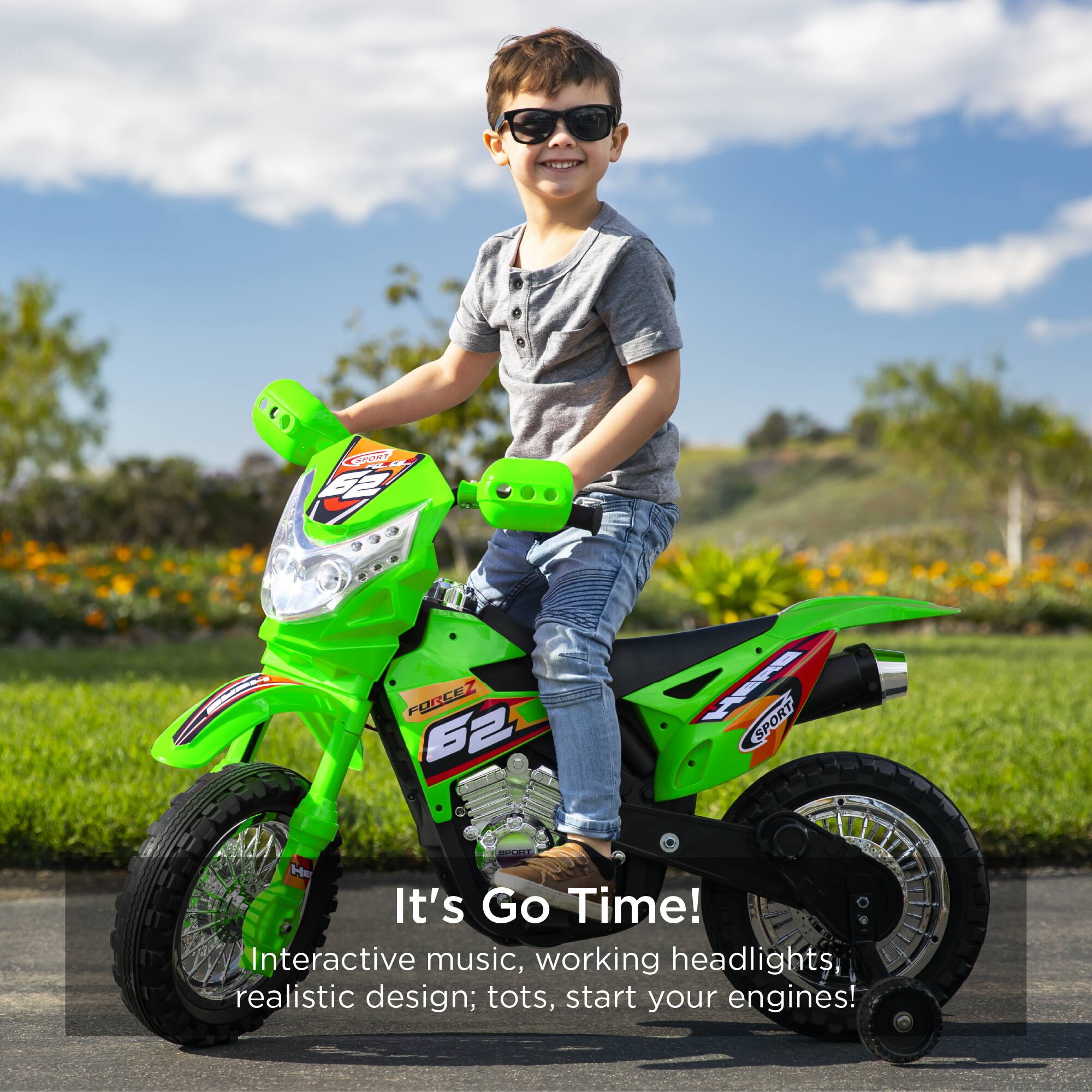 It's Go Time! Interactive music, working headlights, realistic design; tots, start your engines!