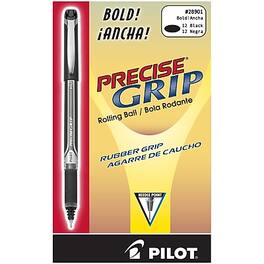 Pilot - Precise Grip Rollerball Pens, Bold Point, Black Ink, Dozen (28901)