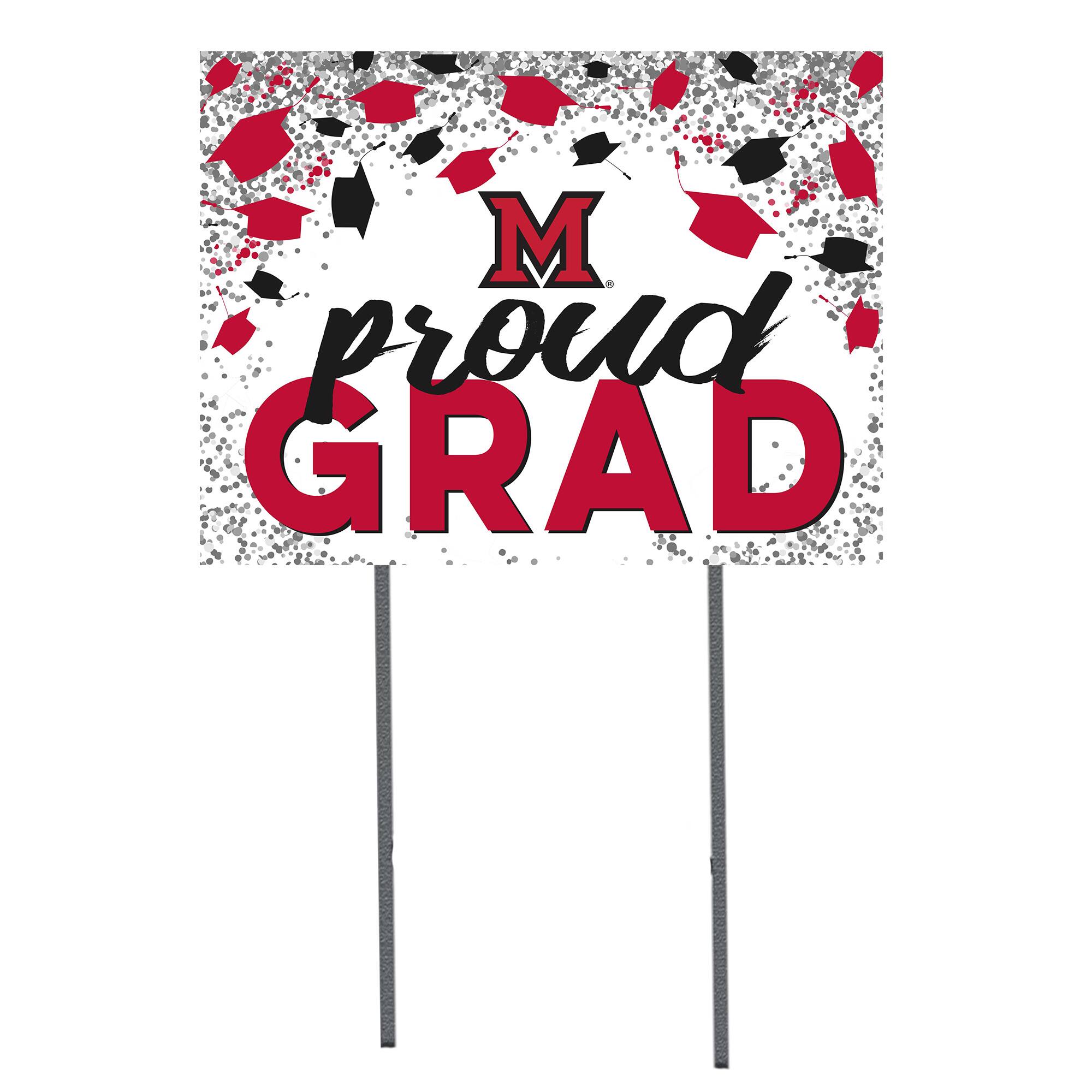 Miami University RedHawks 18'' x 24'' Grad Yard Sign