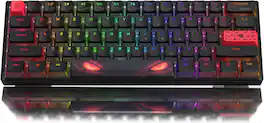 Womier - 60% Keyboard,WK61 V2 Mechanical RGB Wired Gaming Keyboard - Black