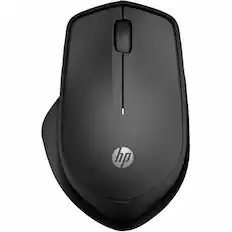 Front. HP - HP Silent 285 Mouse - Wireless - Black.