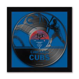 Sporticulture - Chicago Cubs Framed 13" x 13" Vinyl Record Art Print - Multicolor
