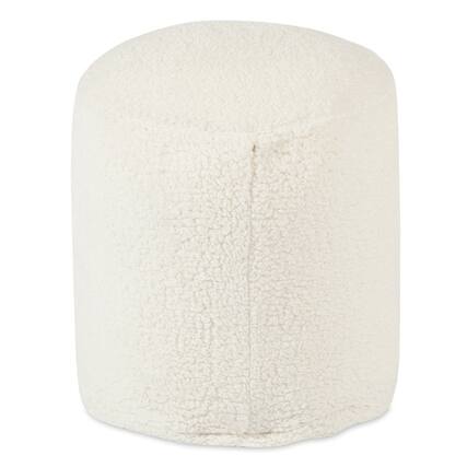 Front. Majestic Home - Pouf Sherpa Cream - Beige.