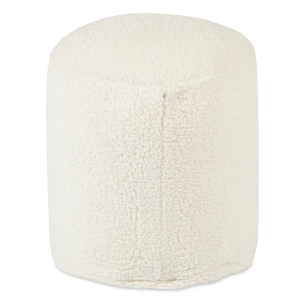 Front. Majestic Home - Pouf Sherpa Cream - Beige.