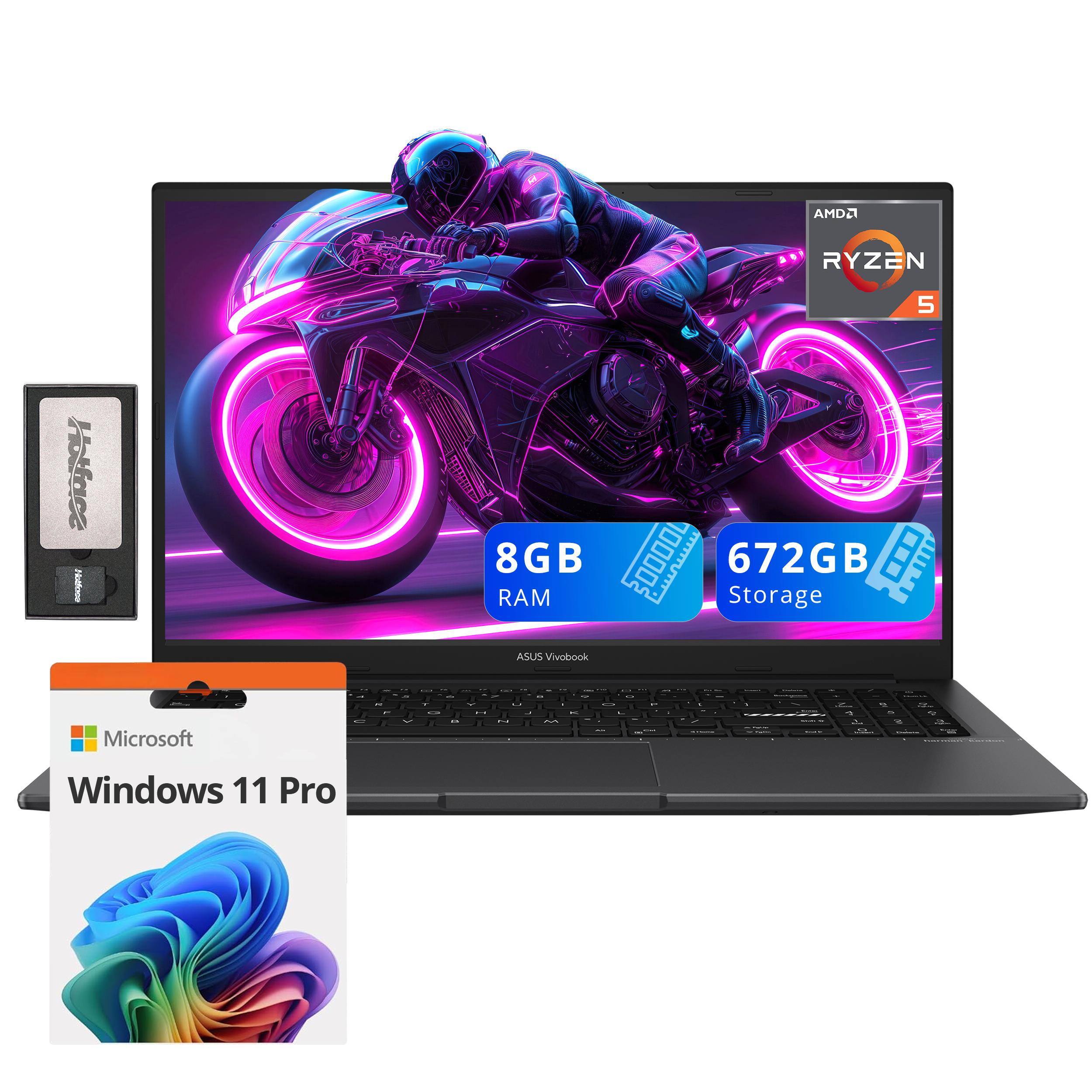 AMD2 RYZEN 5 Hotface Nthae 8GB RAM 672GB Storage ASUS Vivobook Microsoft Windows 11 Pro