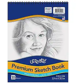 Pacon - Art1st 9" x 12" Spiral Bound Sketch Book, 30 Sheets/Book (103207) - White