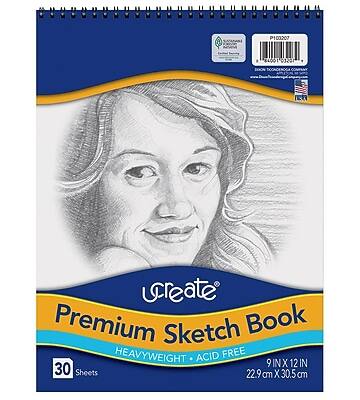 Create Premium Sketch Book  
HEAVYWEIGHT • ACID FREE  
9 IN X 12 IN  
30 Sheets  
22.9 cm X 30.5 cm