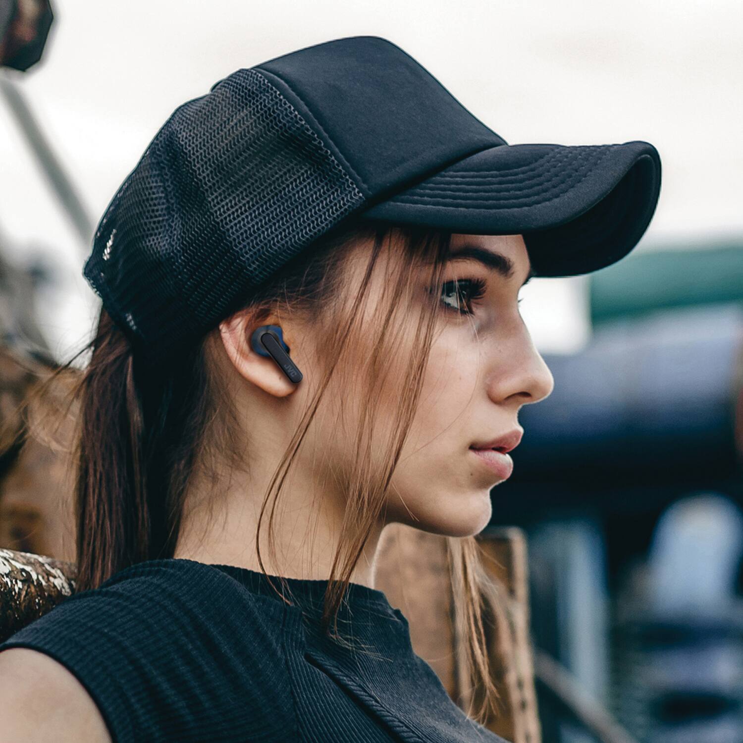 Left. JVC - Riptidz True Wirless In-Ear Headphones HAA9TA - Blue.