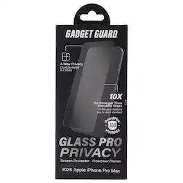 Gadget Guard - Glass Pro Privacy Screen Protector for iPhone 17 Pro Max/16 Pro Max - Clear