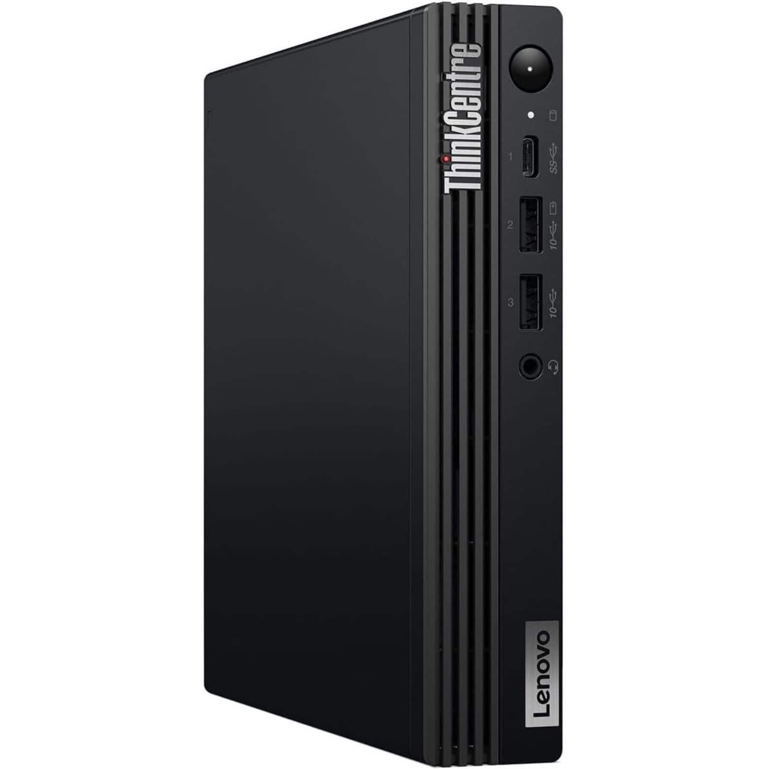 Lenovo - ThinkCentre M70q Intel Core i7-14700T 1.30 GHz up to 5.2 GHz 16GB DDR5 512GB SSD Intel UHD Graphics 770 No OS - Black