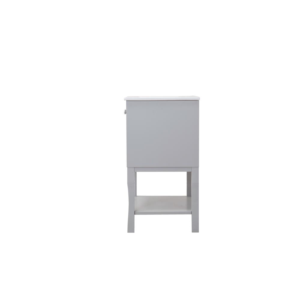 Alt View 1. Elegant Kitchen and Bath - 2 Doors Cabinet 24 In. X 18 In. X 34 In. In Grey - Grey.