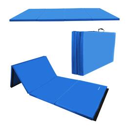 BalanceFrom Fitness - BalanceFrom 4' x 6' x 2" All Purpose Folding Fitness Gymnastics Gym Mat - Blue
