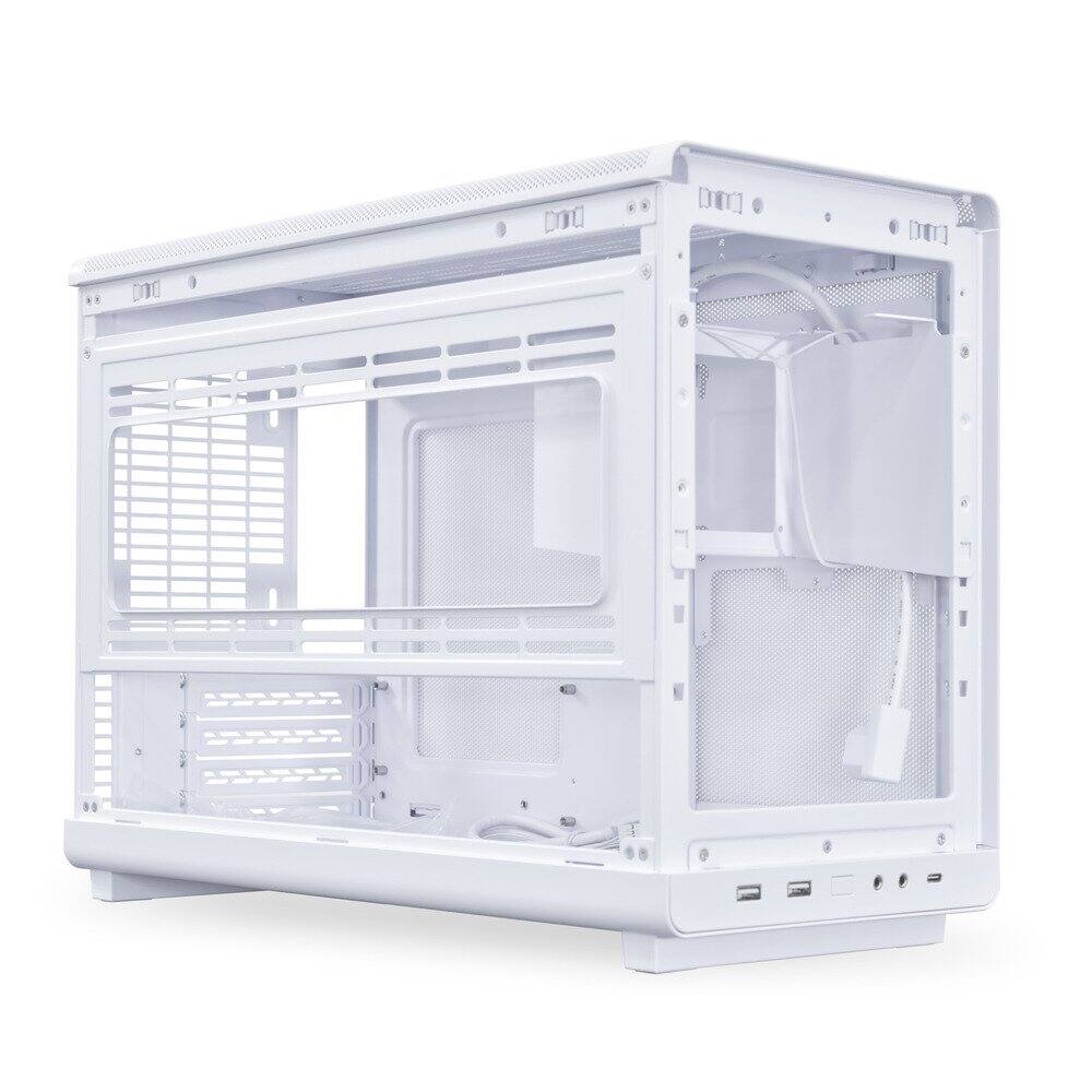 Alt View 1. Lian Li - A3-mATX-WD-Micro Chassis-No Fans Included for M-ATX, ITX Motherboard-DAN Cases Collaboration-Wood Front Panel(A3W-WD) - white.