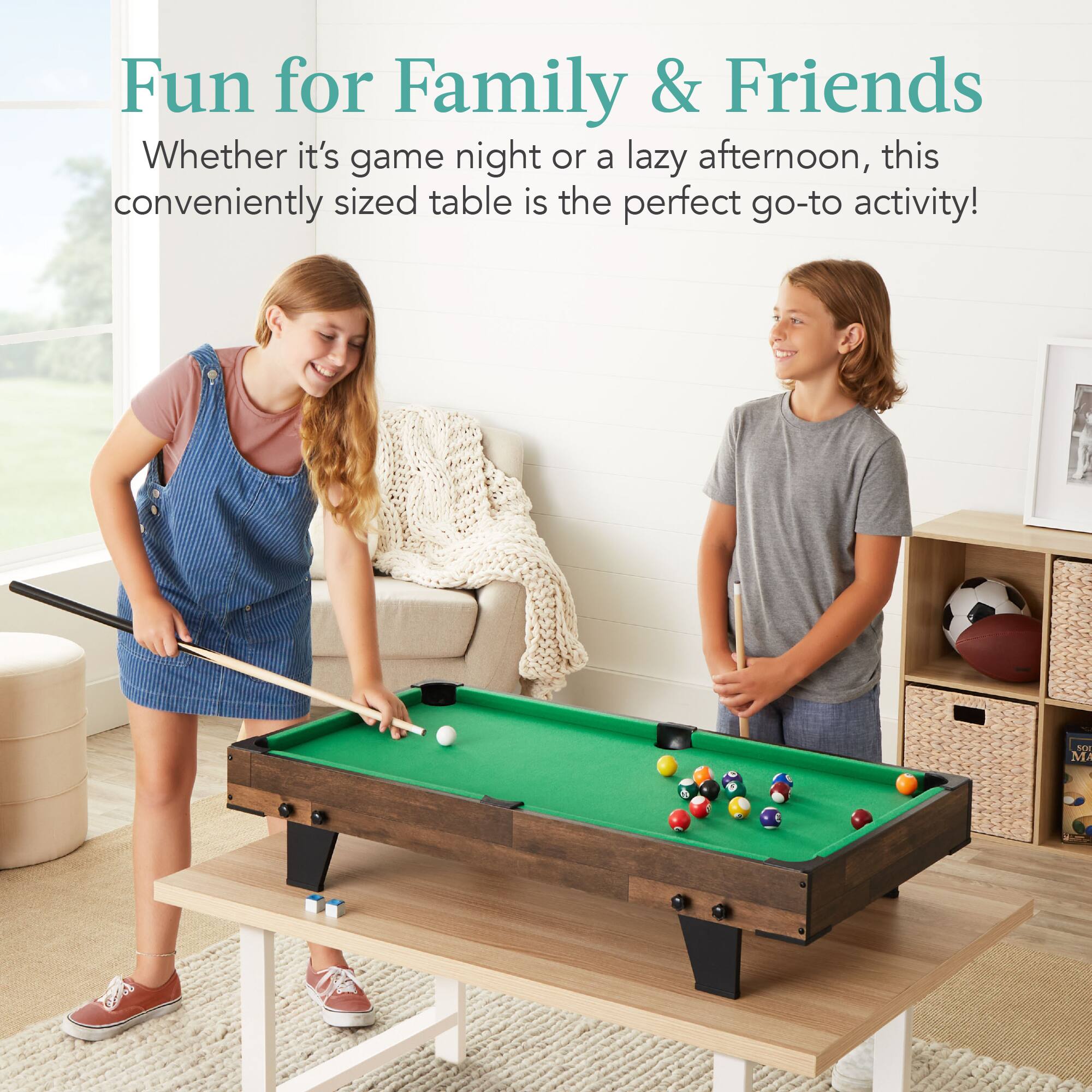 Fun for Family & Friends

Whether it's game night or a lazy afternoon, this conveniently sized table is the perfect go-to activity!