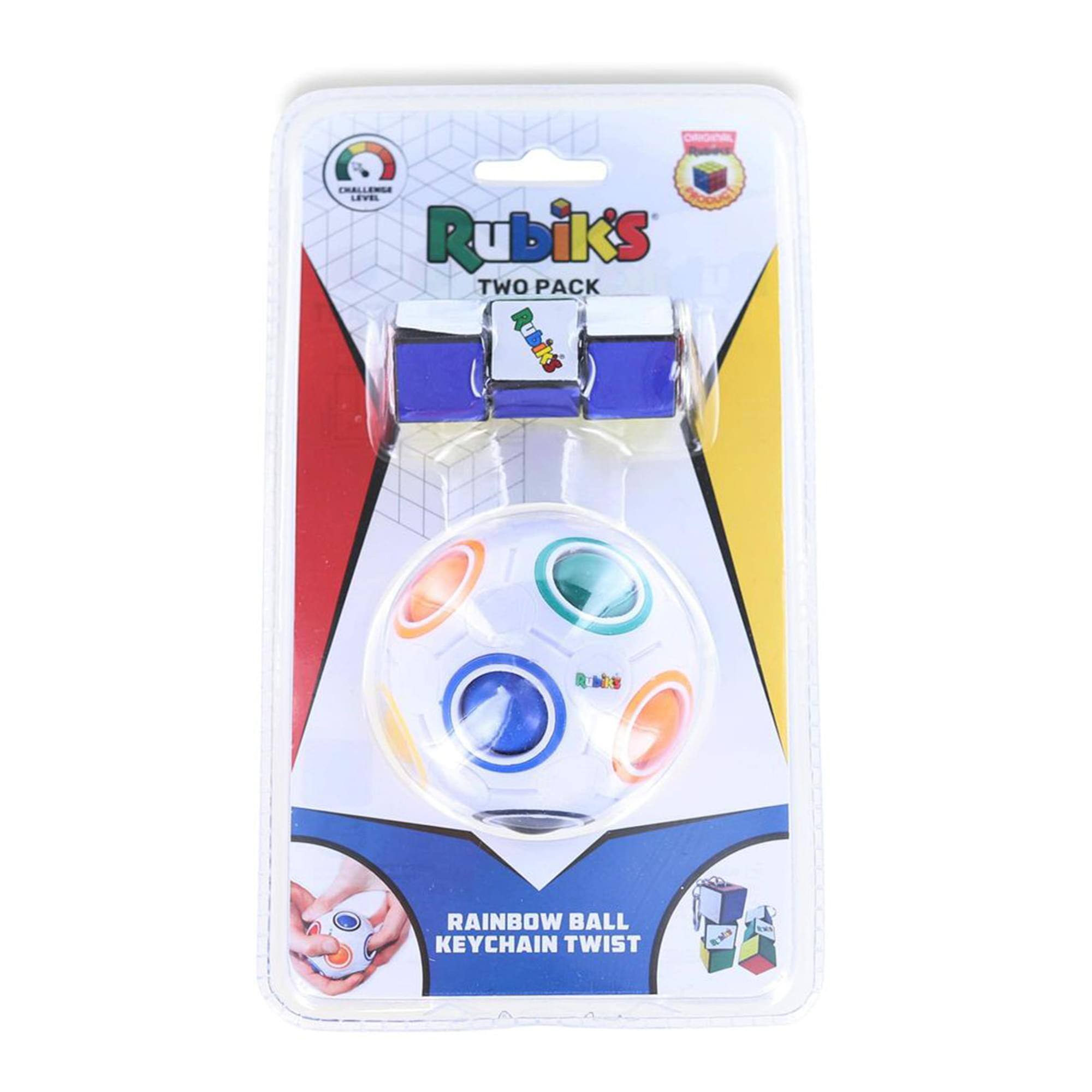 Rubik's  
TWO PACK  

RAINBOW BALL KEYCHAIN TWIST