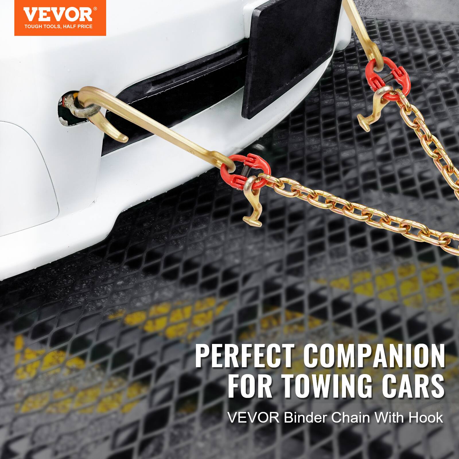 VEVOR TOUGH TOOLS, HALF PRICE

PERFECT COMPANION FOR TOWING CARS

VEVOR Binder Chain With Hook