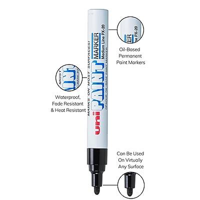 PX-20 Line SURFACES! MARKER Medium MARKER PAINT MOST IN DASEPA MOST DASE & Fade Heat Waterproof. Resistant Resistant MARKS ON PAINT OPAQUE OR uni PX-20 ER 8 Oil-Based Permanent Paint Markers Can Be Used On Virtually Any Surface

- Water Resistant
- Fade Resistant & Heat Resistant
- Oil-Based Permanent Paint Markers
- Can Be Used On Virtually Any Surface