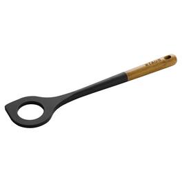 Staub - Silicone with Wood Handle Cooking Utensil, Risotto Spoon - Matte Black