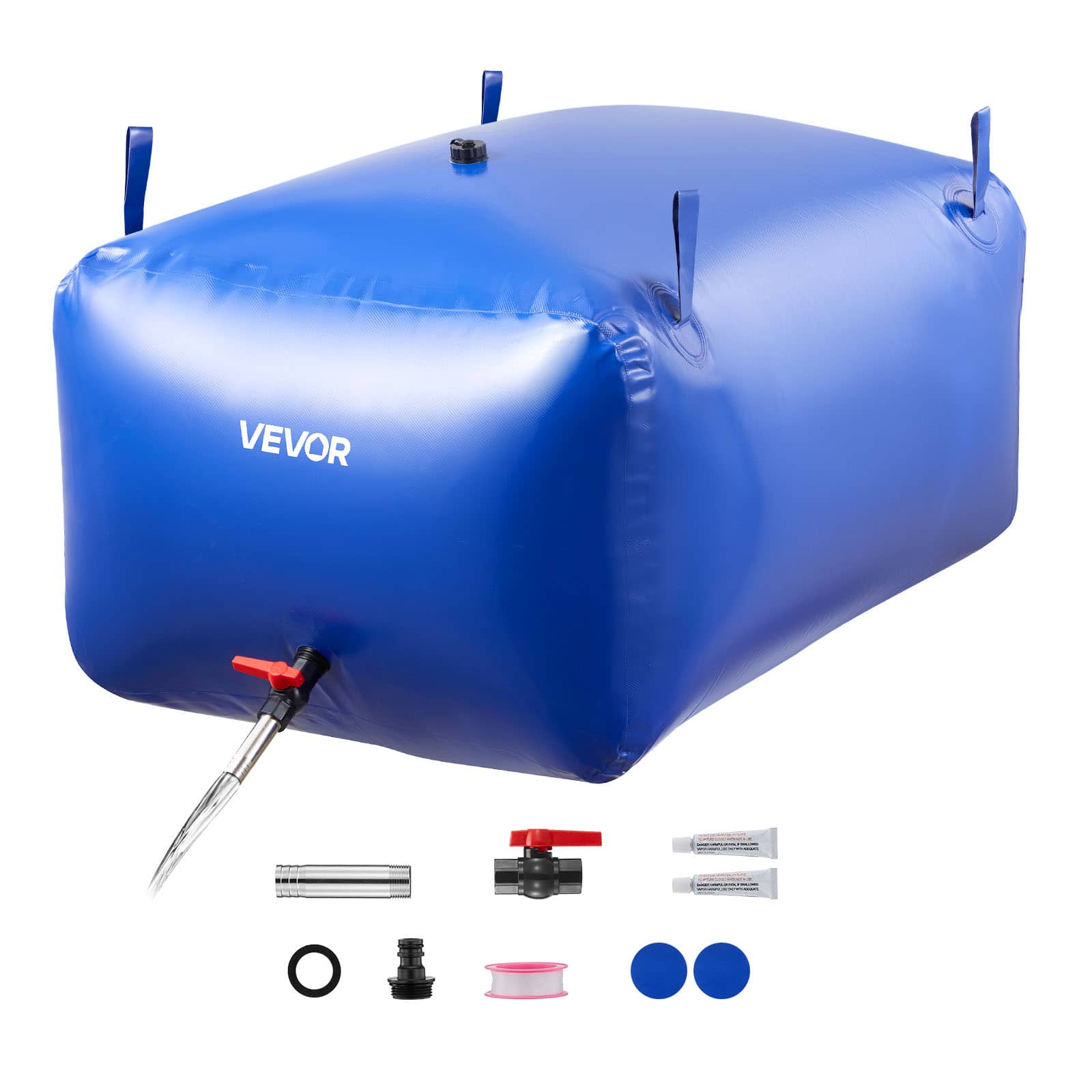 VEVOR - Water Storage Bladder 105.7 Gallon Large Capacity Water Bag, Portable & Collapsible Soft Waters Container, Leakproof - Blue