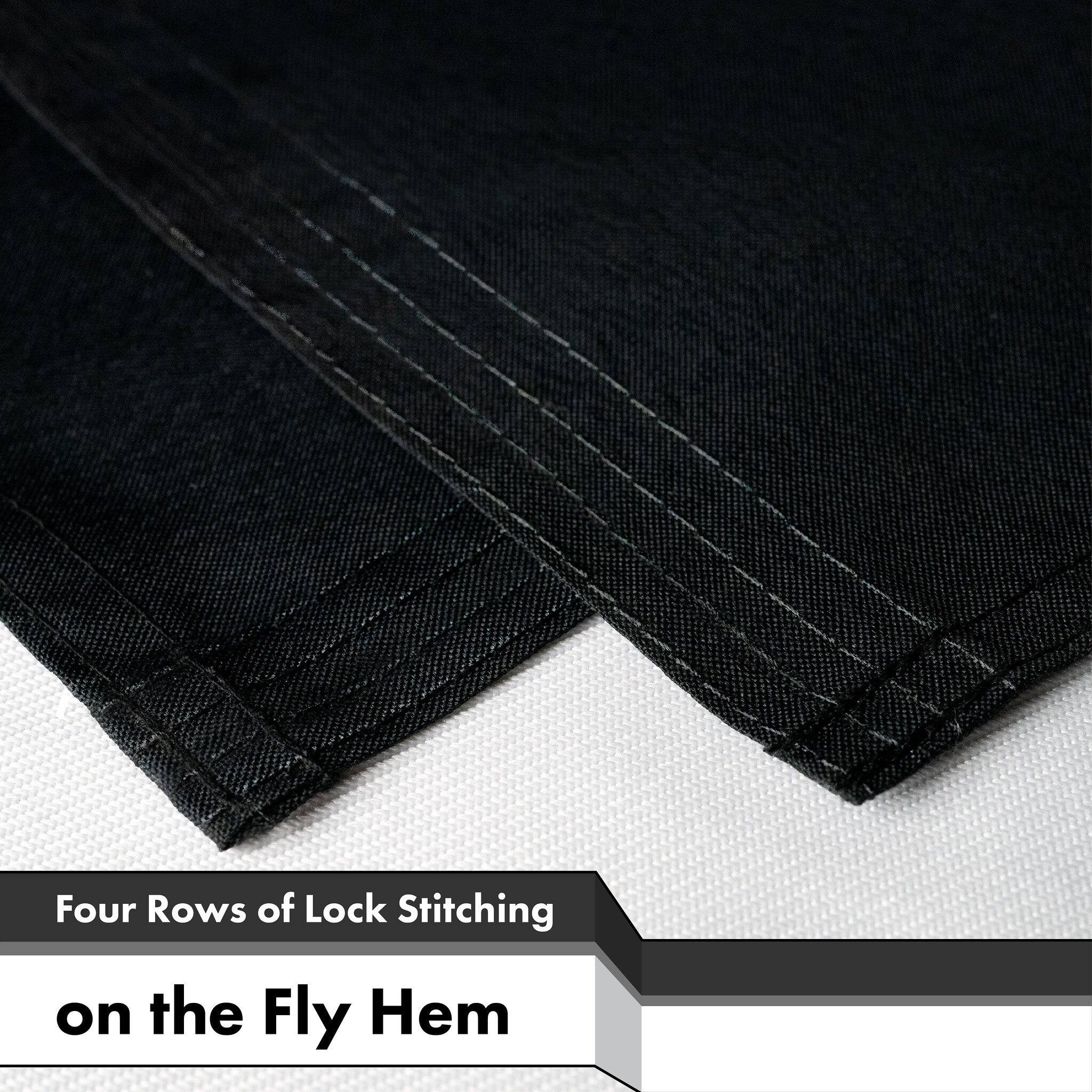 Four Rows of Lock Stitching on the Fly Hem