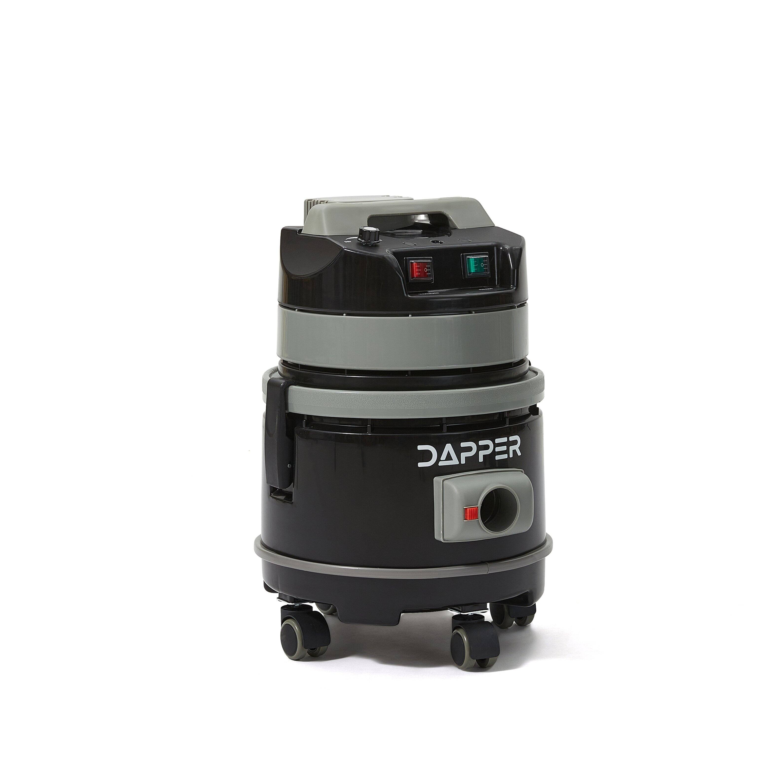 Alt View 7. Dapper Supply - Commercial Wet/Dry Vacuum Cleaner with Soap Dispensing Brush, 1 Gal. Solution & 3 Gal. Recovery Tanks - Black.
