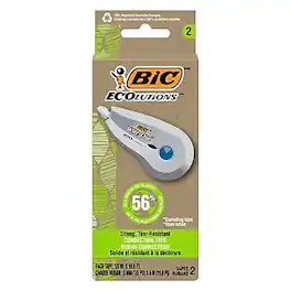 BIC America - BIC Ecolutions Wite-Out Brand Correction Tape, 2/Pack - White
