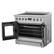 Alt View 2. Forno Appliances - 36 in. Wide 5 Elements Torino 5.36 Cu.Ft. Freestanding Induction Range w/ French Door Design and Air Sous Vide Tech - Silver.