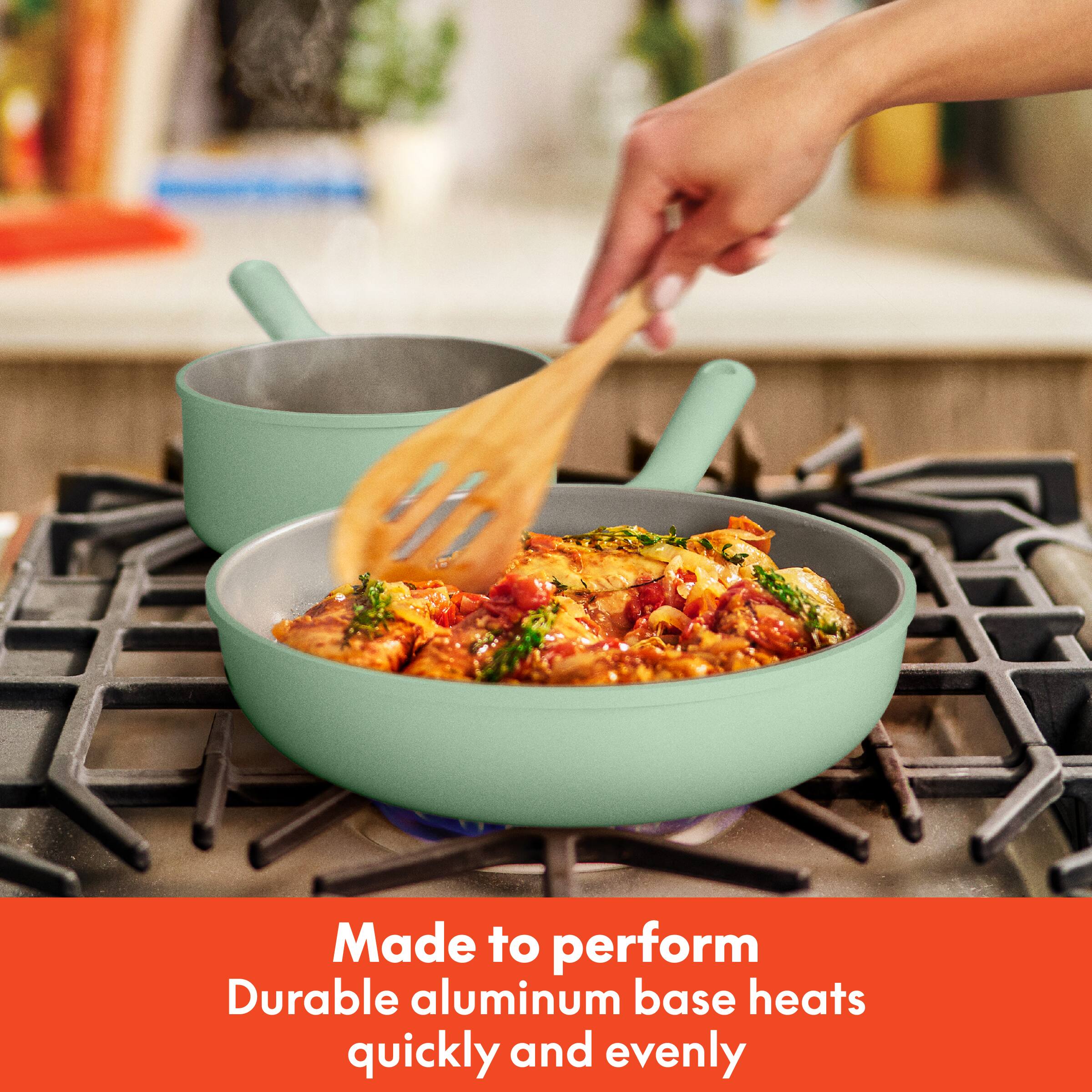 Made to perform, Durable aluminum base heats quickly and evenly