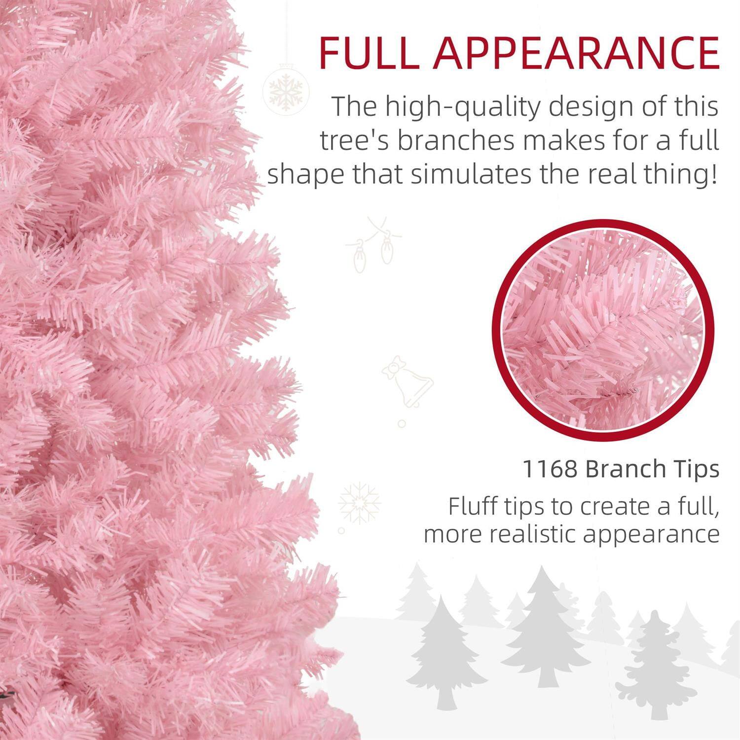 FULL APPEARANCE

The high-quality design of this tree's branches makes for a full shape that simulates the real thing!

1168 Branch Tips

Fluff tips to create a full, more realistic appearance