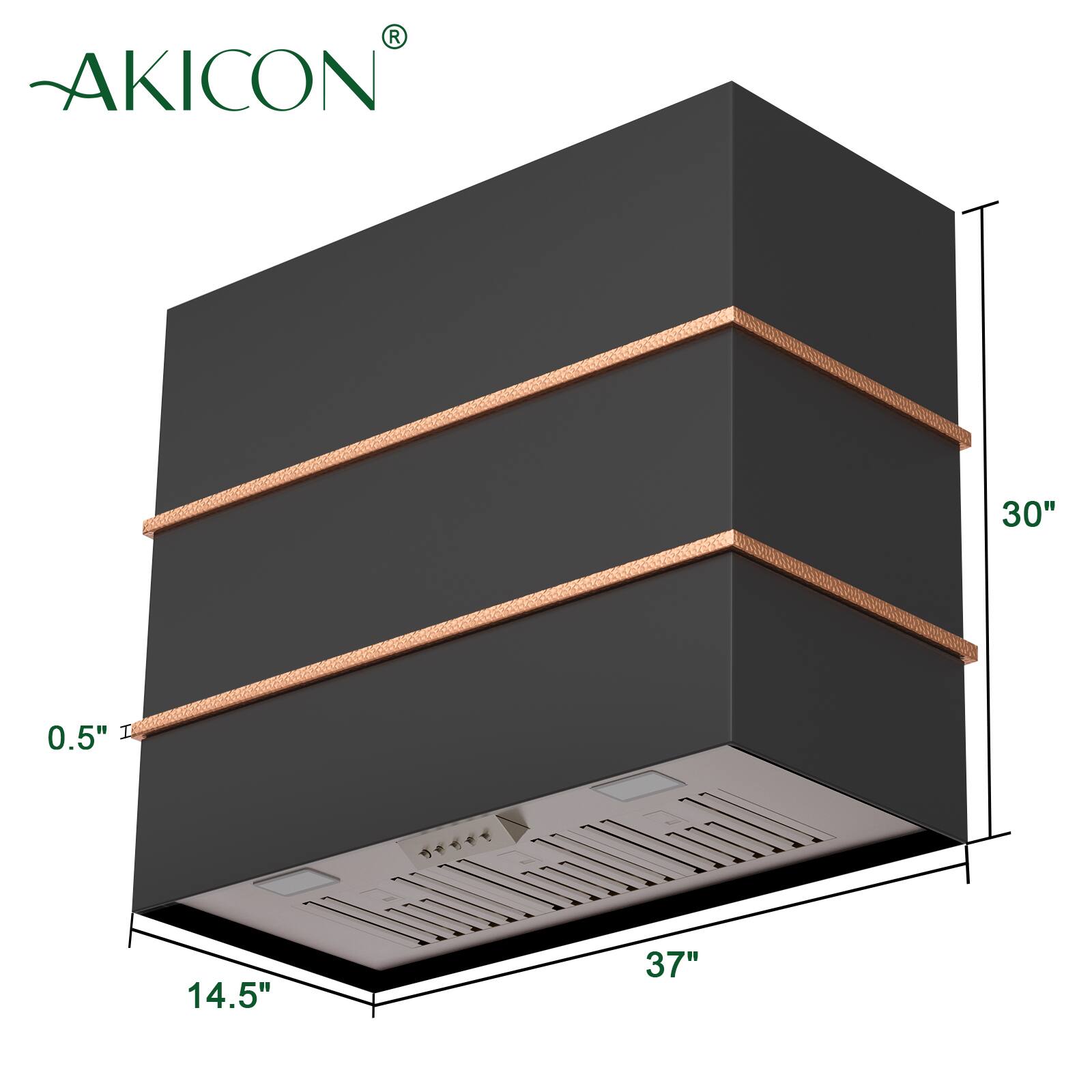 AKICON  
30"  
0.5"  
14.5"  
37"