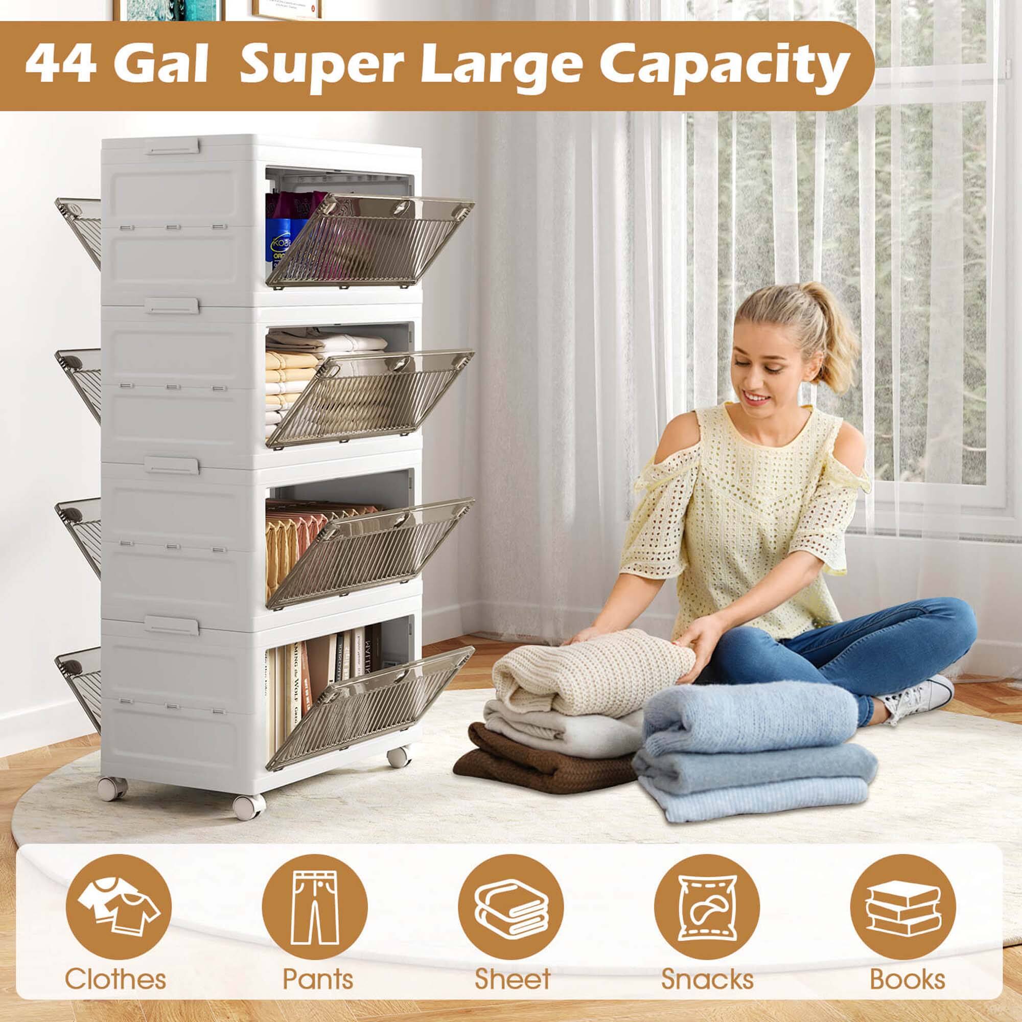 44 Gal Super Large Capacity, Clothes, Pants, Sheet, Snacks, Books