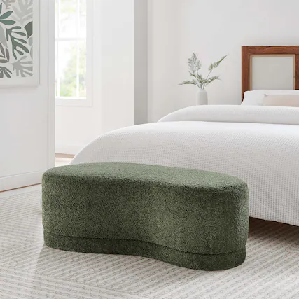 Front. Modway - Nimbus 48" Upholstered Ottoman Bench by Modway - Sage.