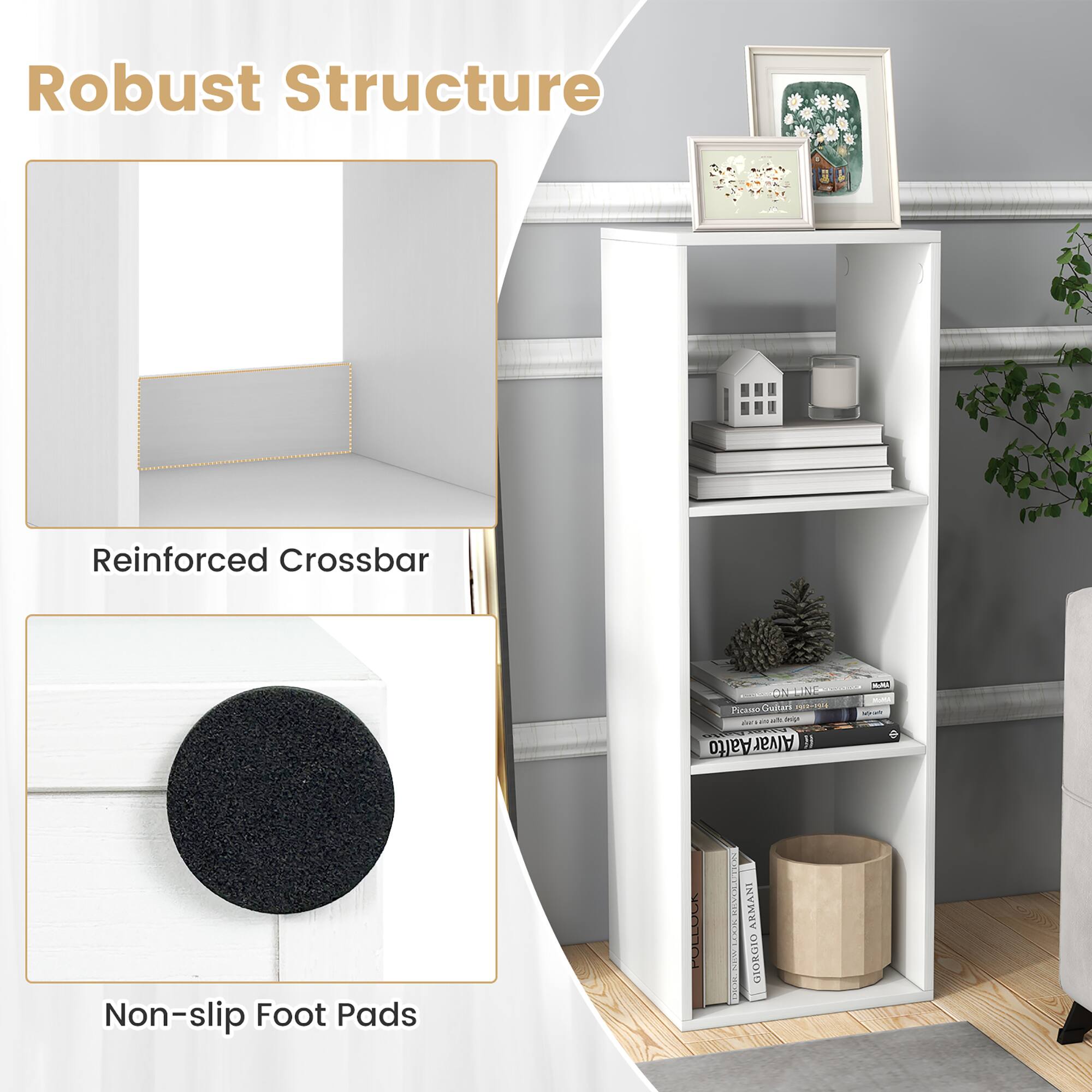 Robust Structure
Reinforced Crossbar
Non-slip Foot Pads