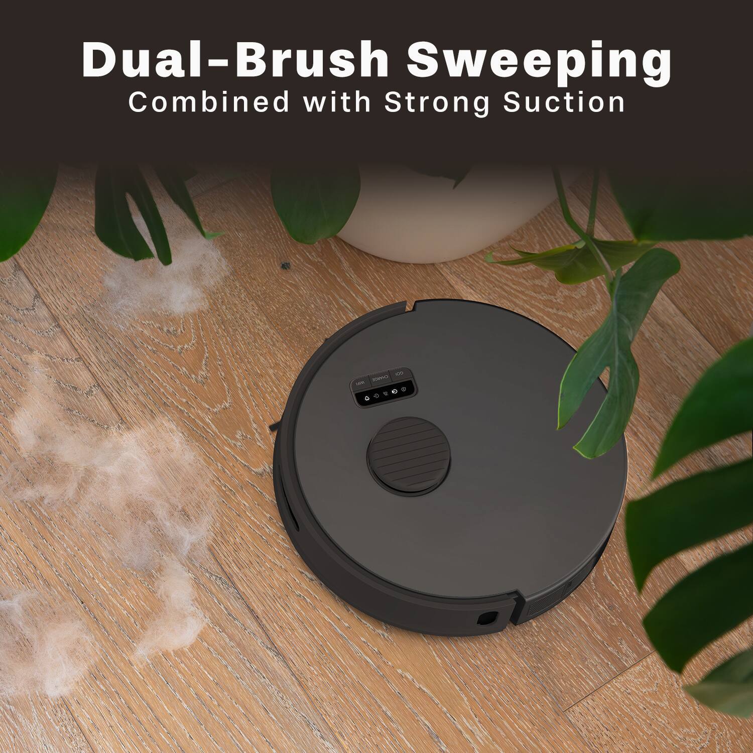 Dual-Brush Sweeping Combined with Strong Suction