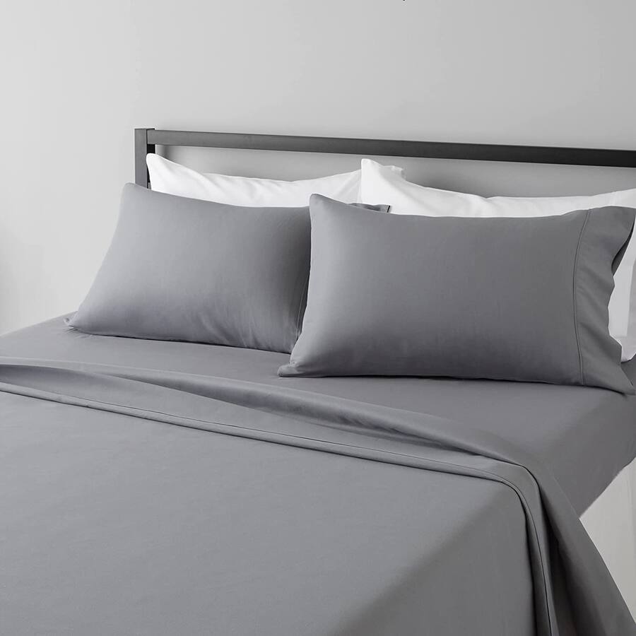 J&V TEXTILES 1000 Thread Count Deep Pocket Luxury Sheets Gray - Best Buy