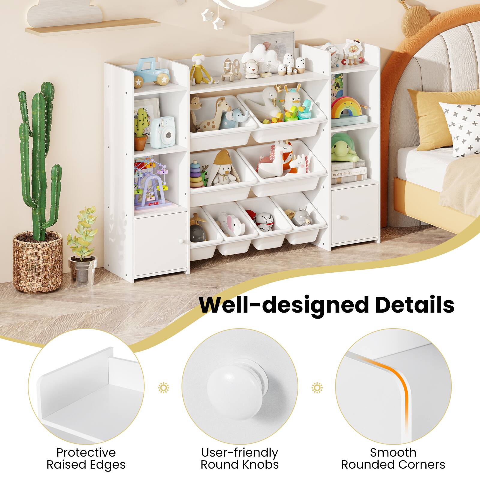 Well-designed Details

- Protective Raised Edges
- User-friendly Round Knobs
- Smooth Rounded Corners
