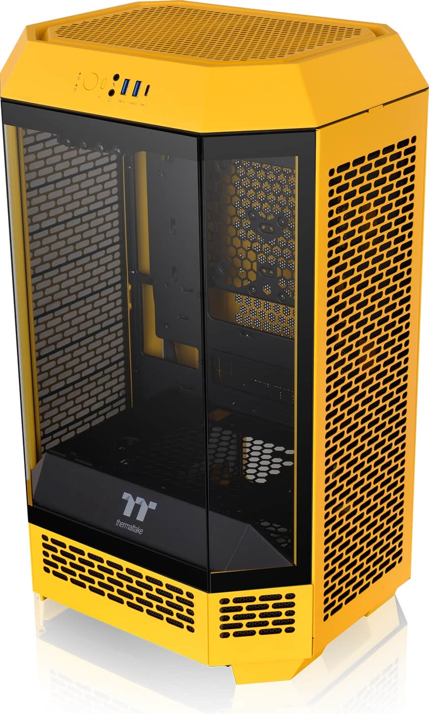 Alt View 11. Thermaltake - The Tower 300 Micro ATX PC Case - Bumblebee Yellow.