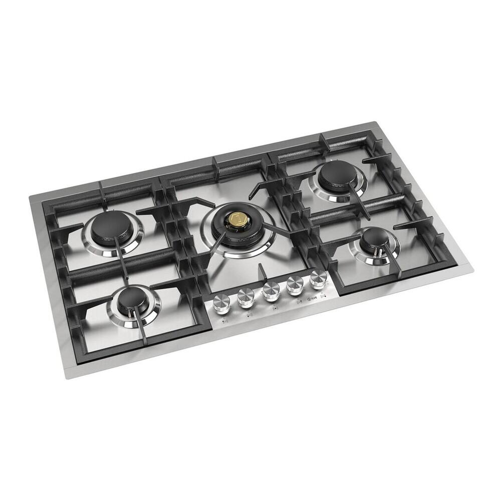 Alt View 1. ILVE - ILVE Professional Plus II Series 36 in. Gas Cooktop with 5 Sealed Burners (Natural Gas, Satin Trim) - Stainless Steel.