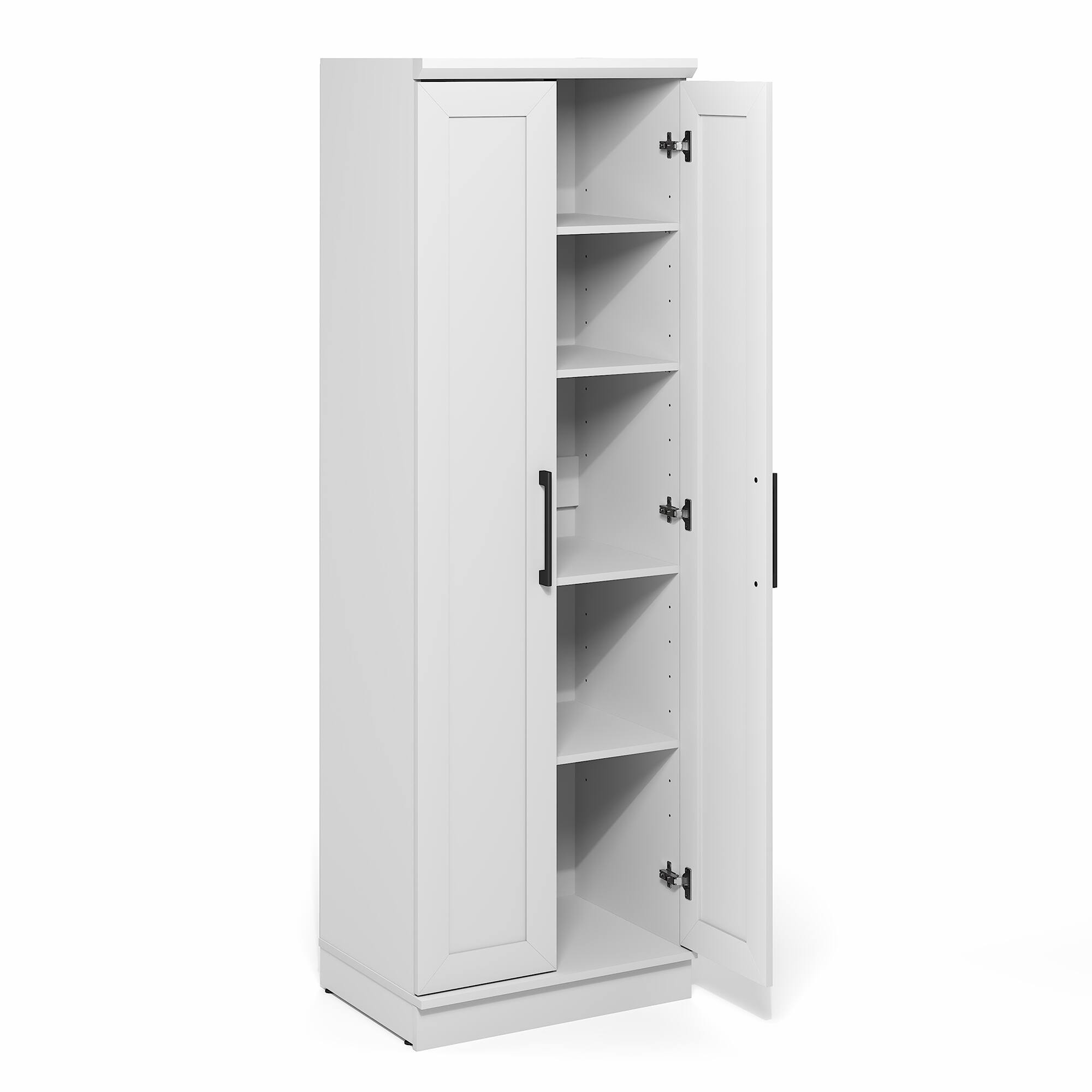 Alt View 9. Furinno - Robin Multipurpose Storage Cabinet, Pantry Cabinet, Kitchen Cabinet with 2 Doors, 23W - White.