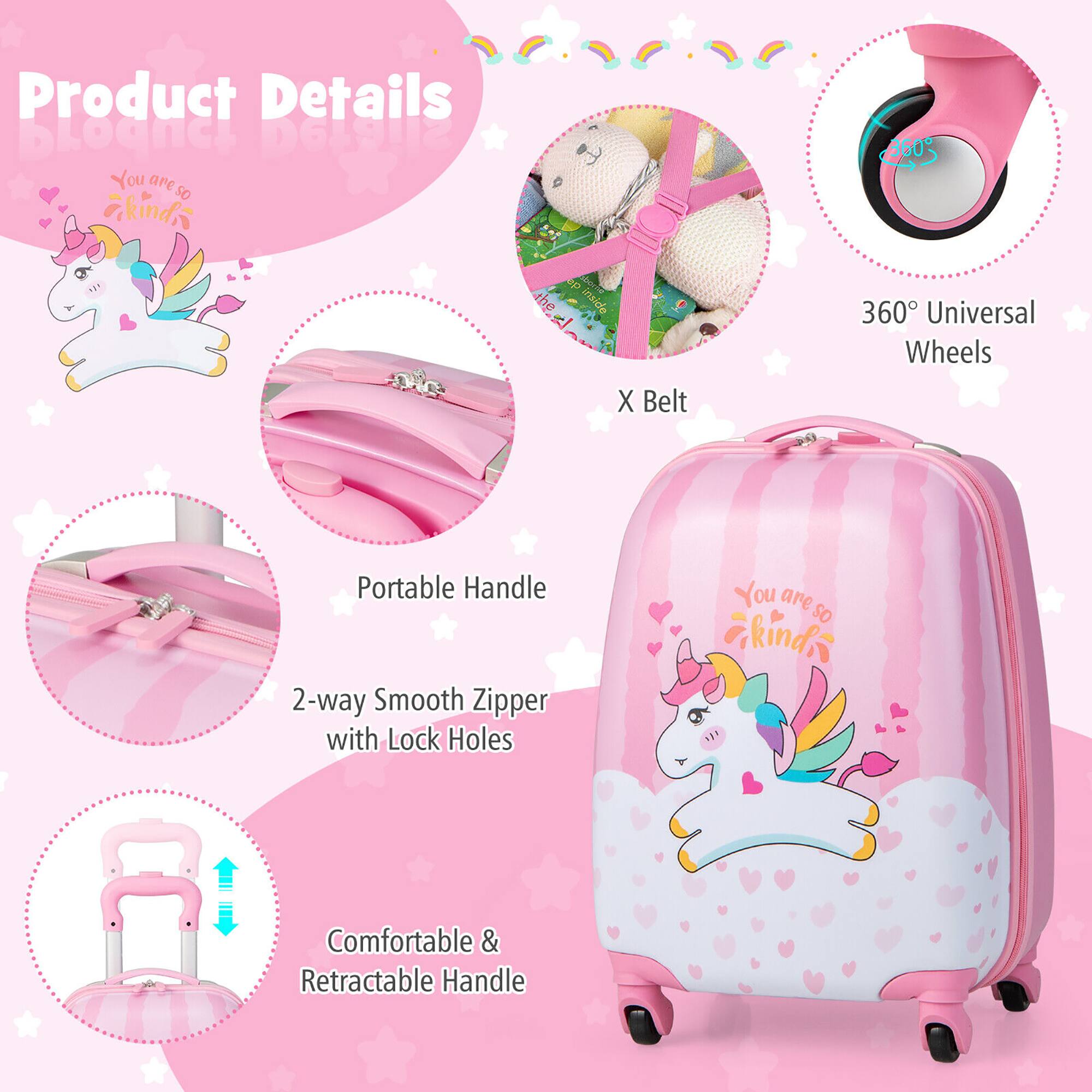 Product Details

- 360° Universal Wheels
- X Belt
- Portable Handle
- 2-way Smooth Zipper with Lock Holes
- Comfortable & Retractable Handle