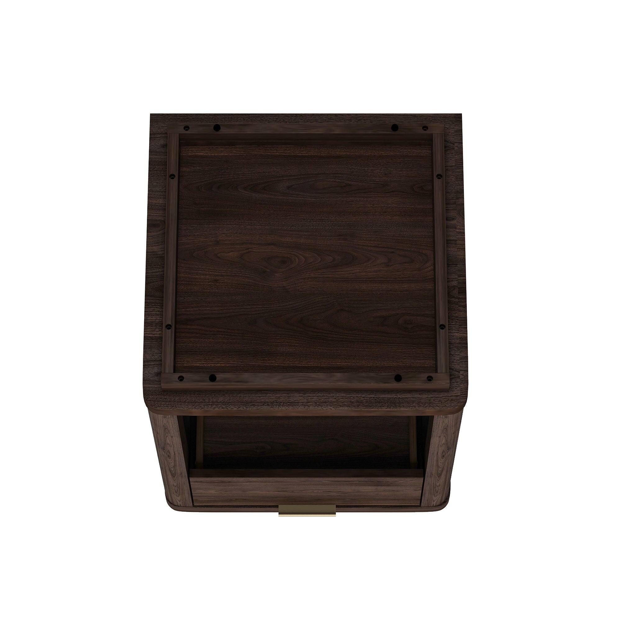 Alt View 6. Manhattan Comfort - Evelyn Modern 20" Nightstand - Brown.