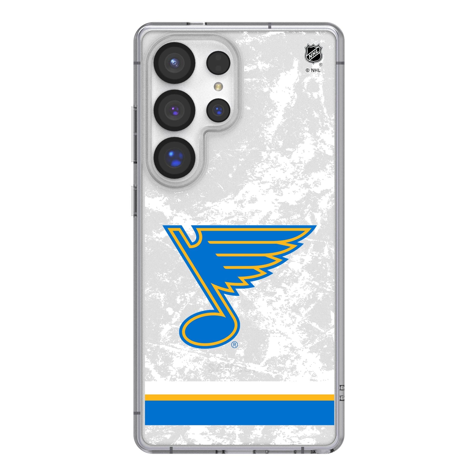 Keyscaper - NHL - St. Louis Blues Galaxy Stripe Clear Ice Case - S25 Ultra - Multicolor