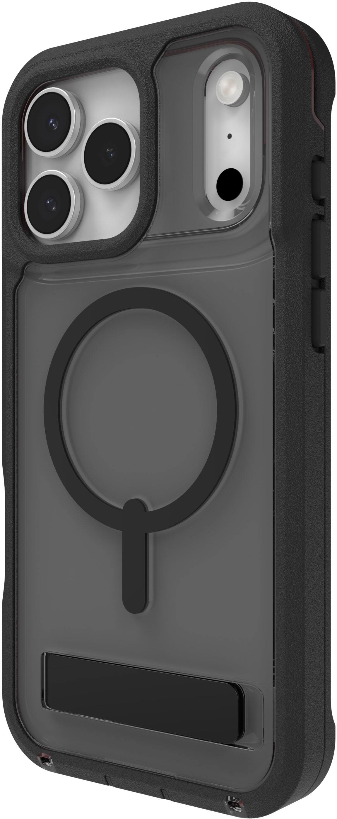 Alt View 11. ZAGG - Rainier Snap with Kickstand for Apple iPhone 17 Pro Max - Smoke Black.