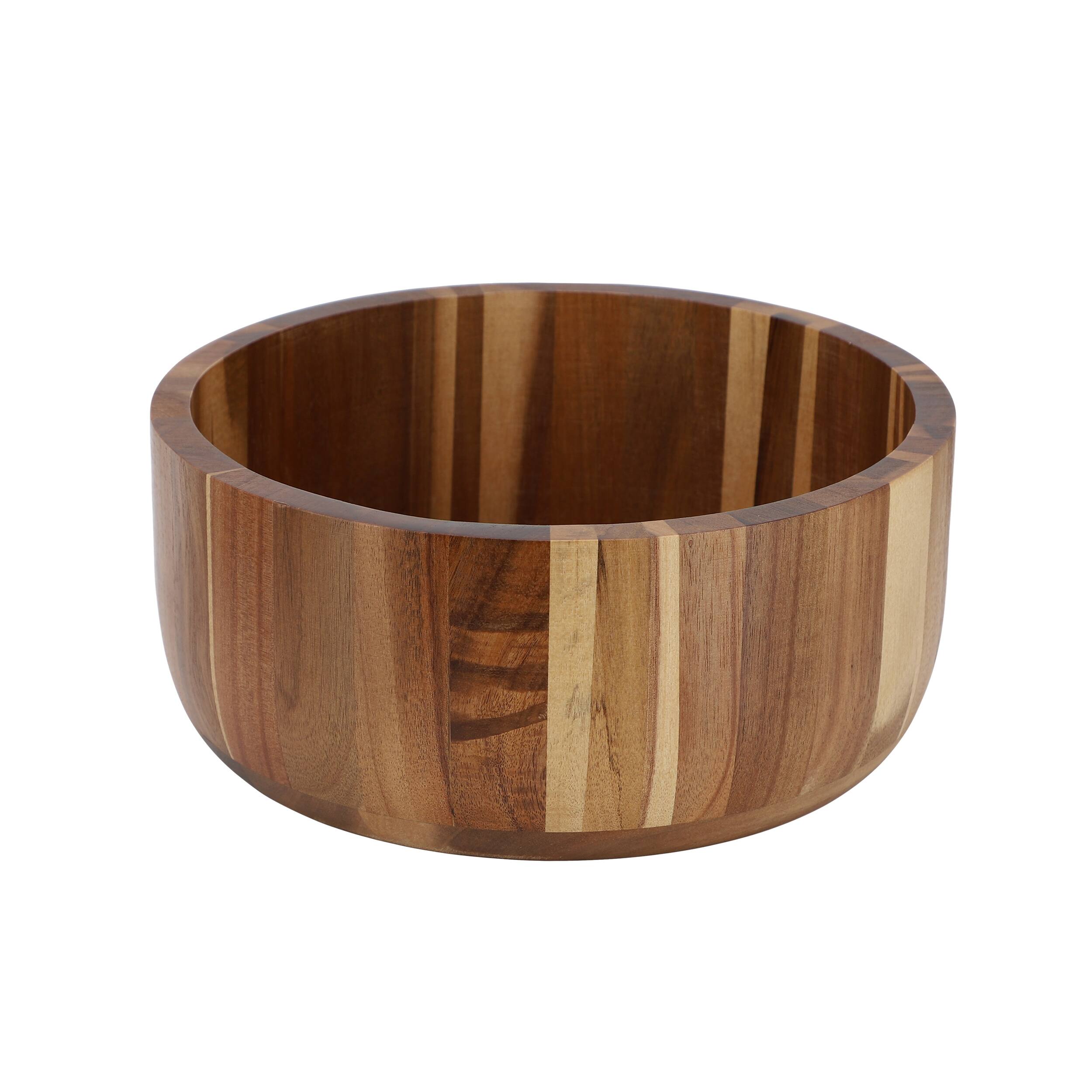Alt View 1. MegaChef - MegaChef 10.5 Inch Large Acacia Wood Salad Bowl - Brown.