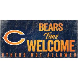 Fan Creations - Chicago Bears 6" x 12" Fans Welcome Sign - Multicolor