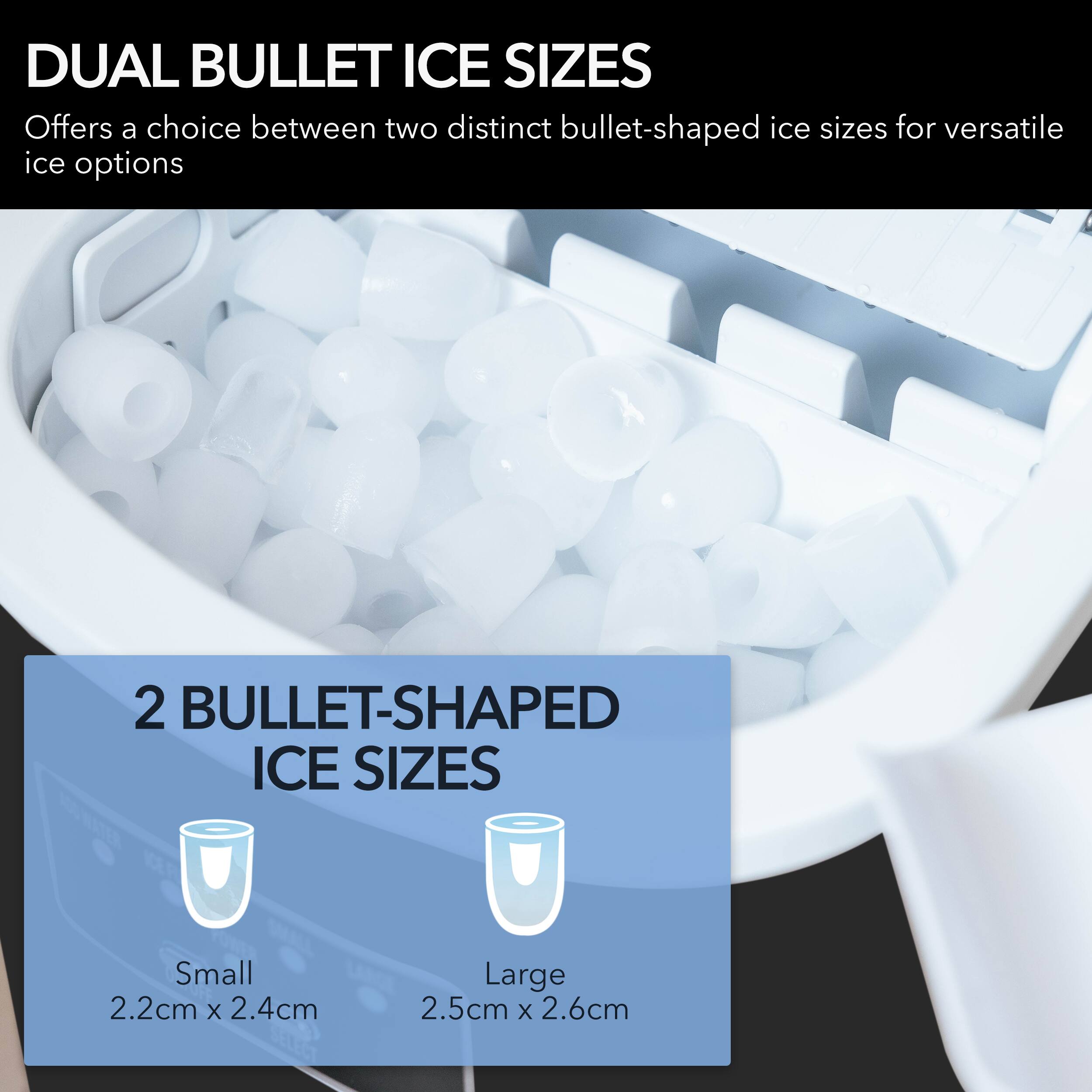 Alt View 12. Whynter - Whynter Compact Portable Ice Maker 27 lbs - Metallic Black.