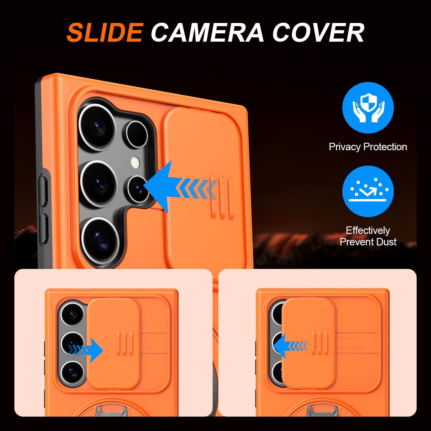 Dteck Heavy Duty Case for Samsung Galaxy S24 Ultra with Foldable Ring ...