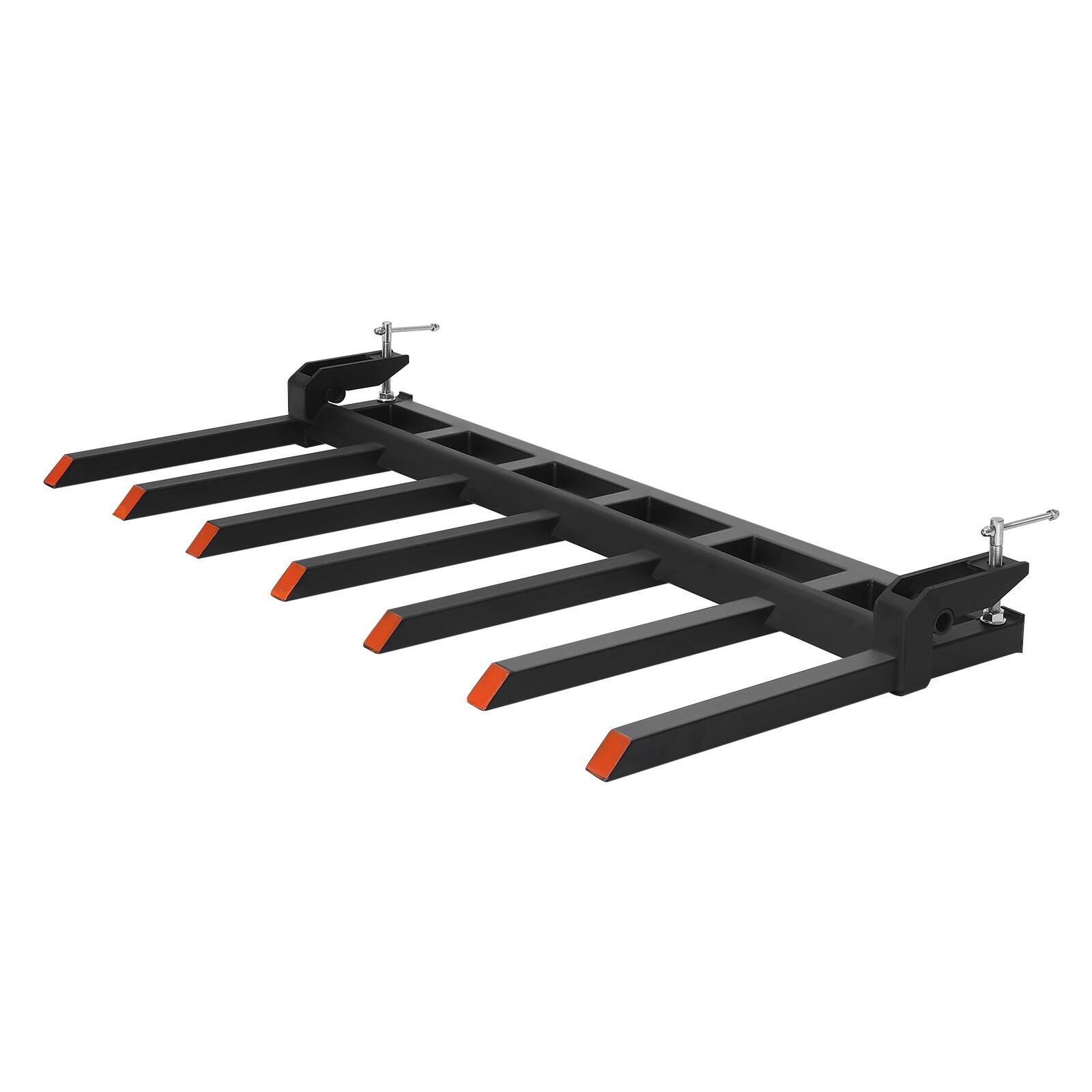 Alt View 5. VEVOR - 68.5" Clamp on Debris Forks for Buckets, 7 Fork Tines, 4560lbs Load Capacity, Pallet Forks for Tractor Loader Skid Steer - Black + Orange.