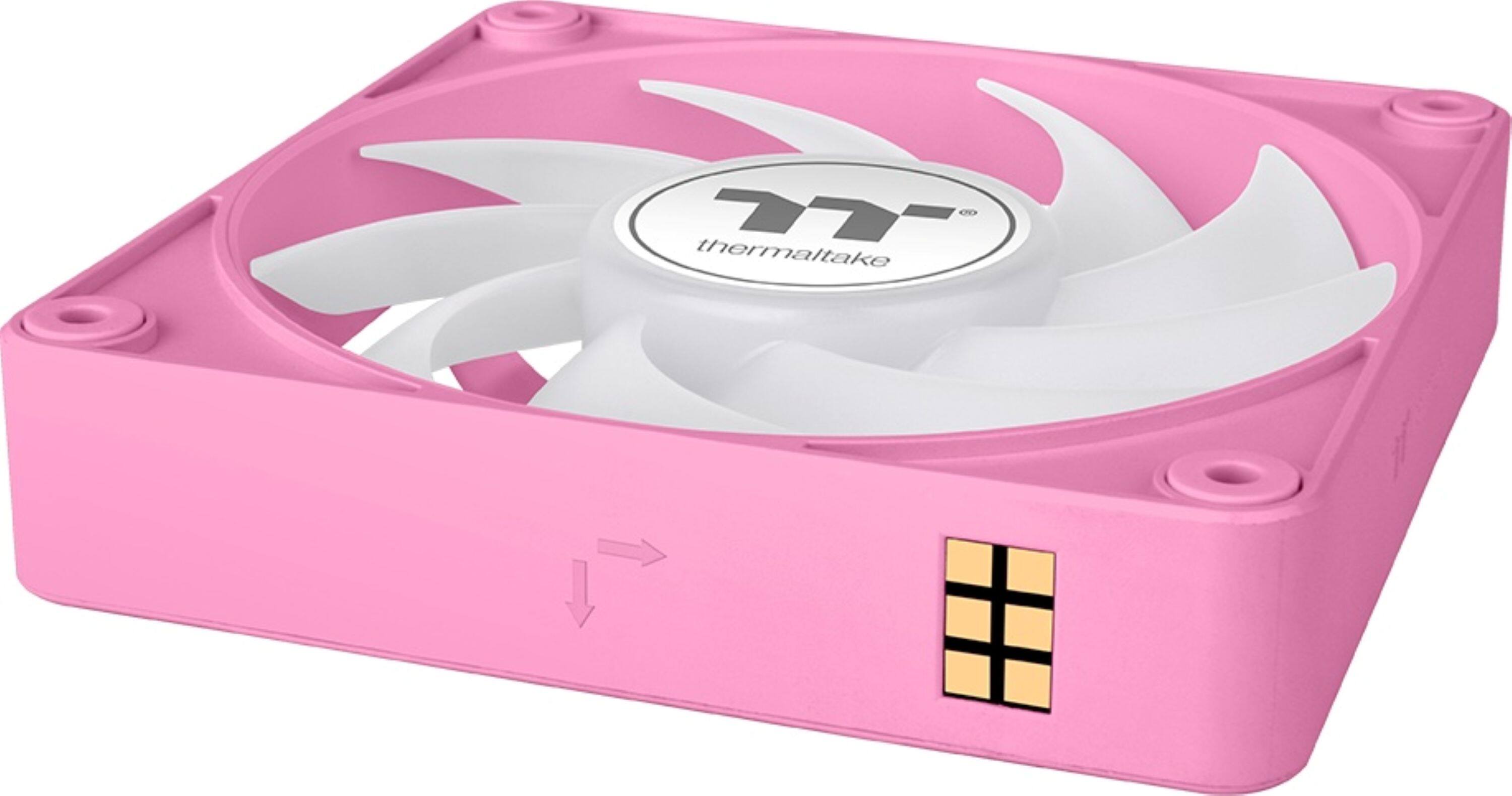 Alt View 5. Thermaltake - CT120 EX ARGB Sync 120mm Computer Case Cooling Fan (3-Pack) - Bubble Pink.